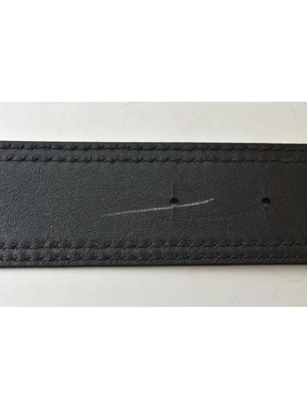 Dior Belt Leather Black Silver Business
